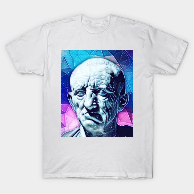 Cato the Elder Snowy Portrait | Cato the Elder Artwork 13 T-Shirt by JustLit